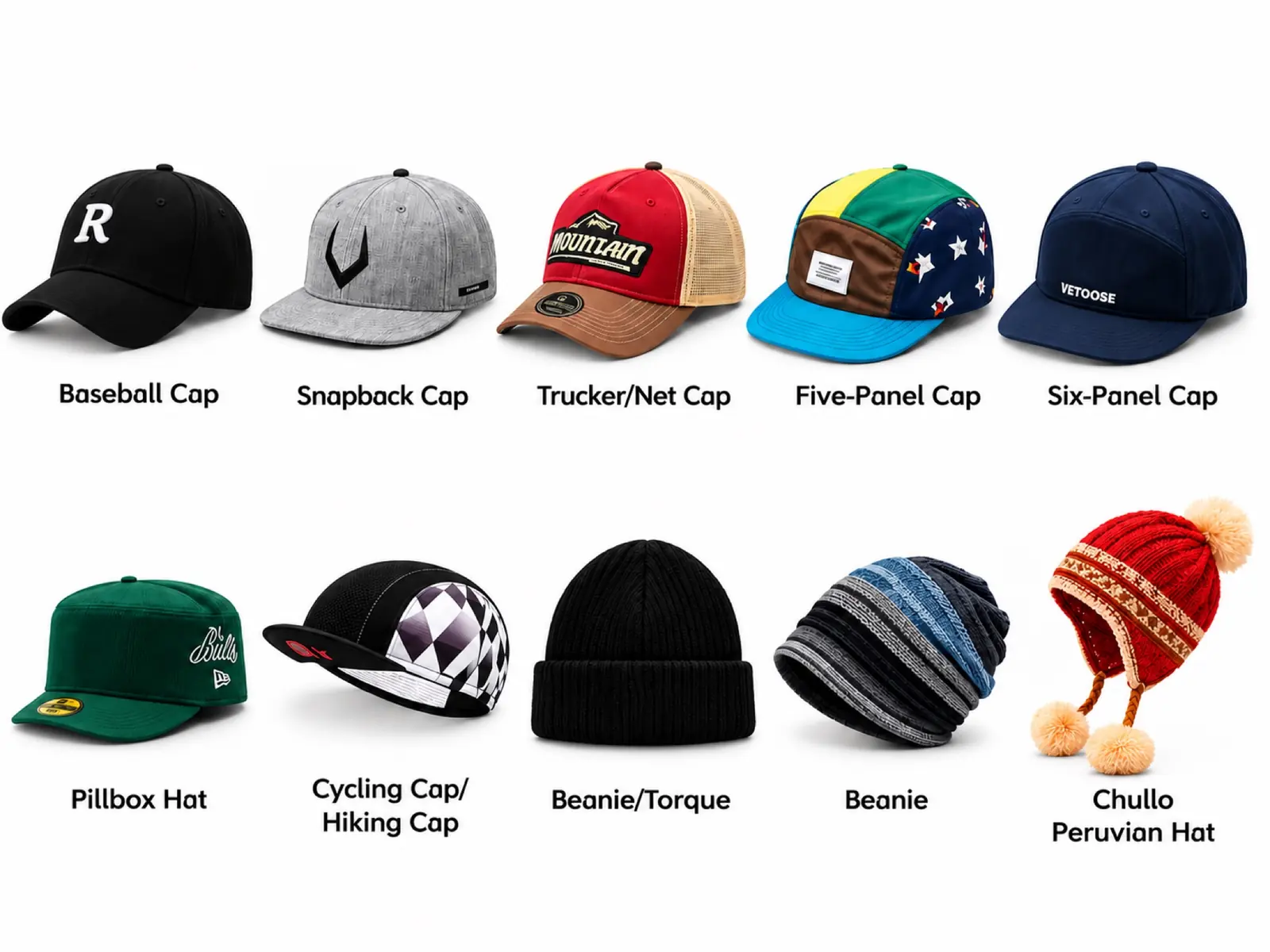 Cap styles — RUIXING Sportswear