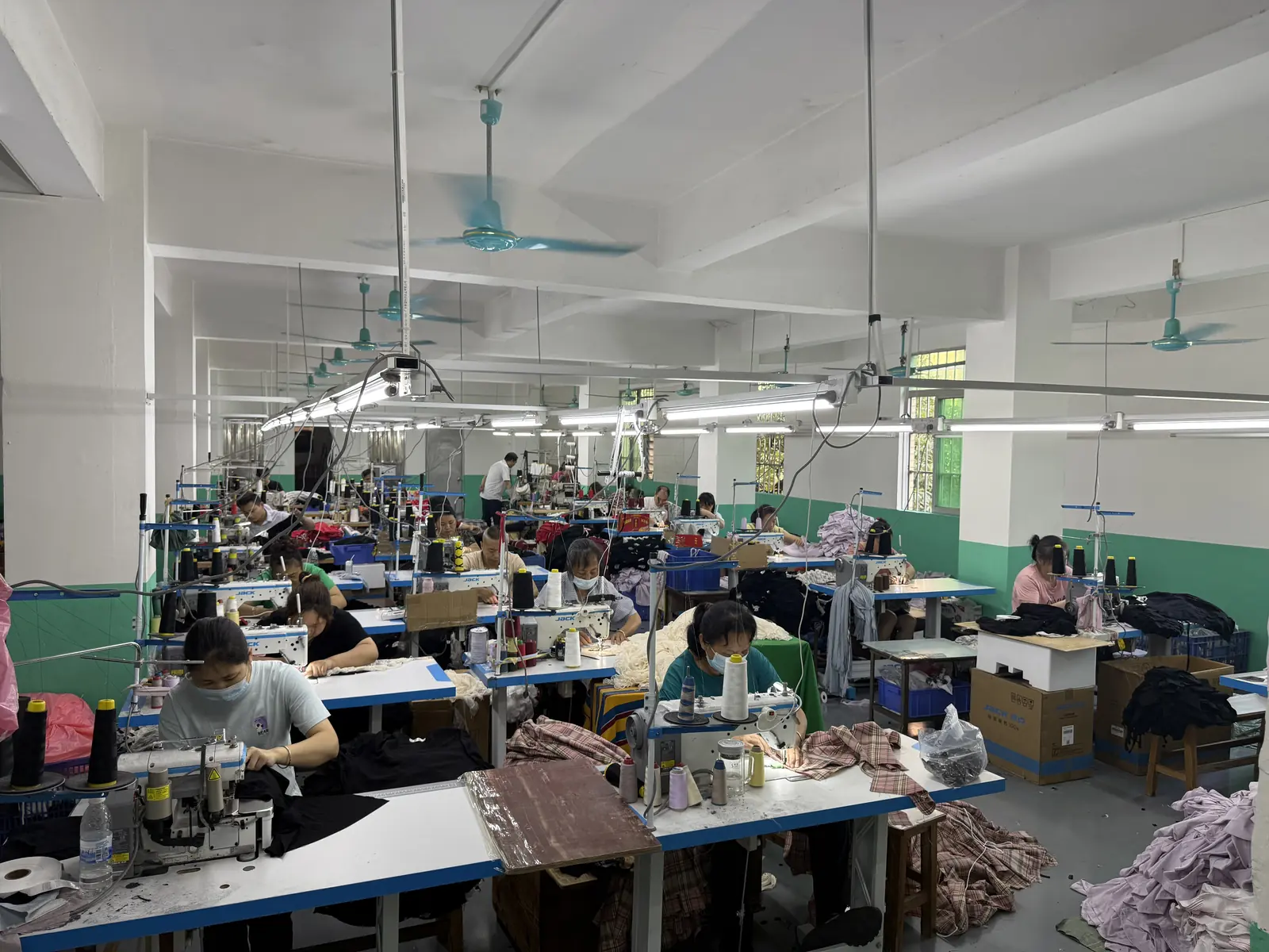 Team at work in the factory — RUIXING Sportswear