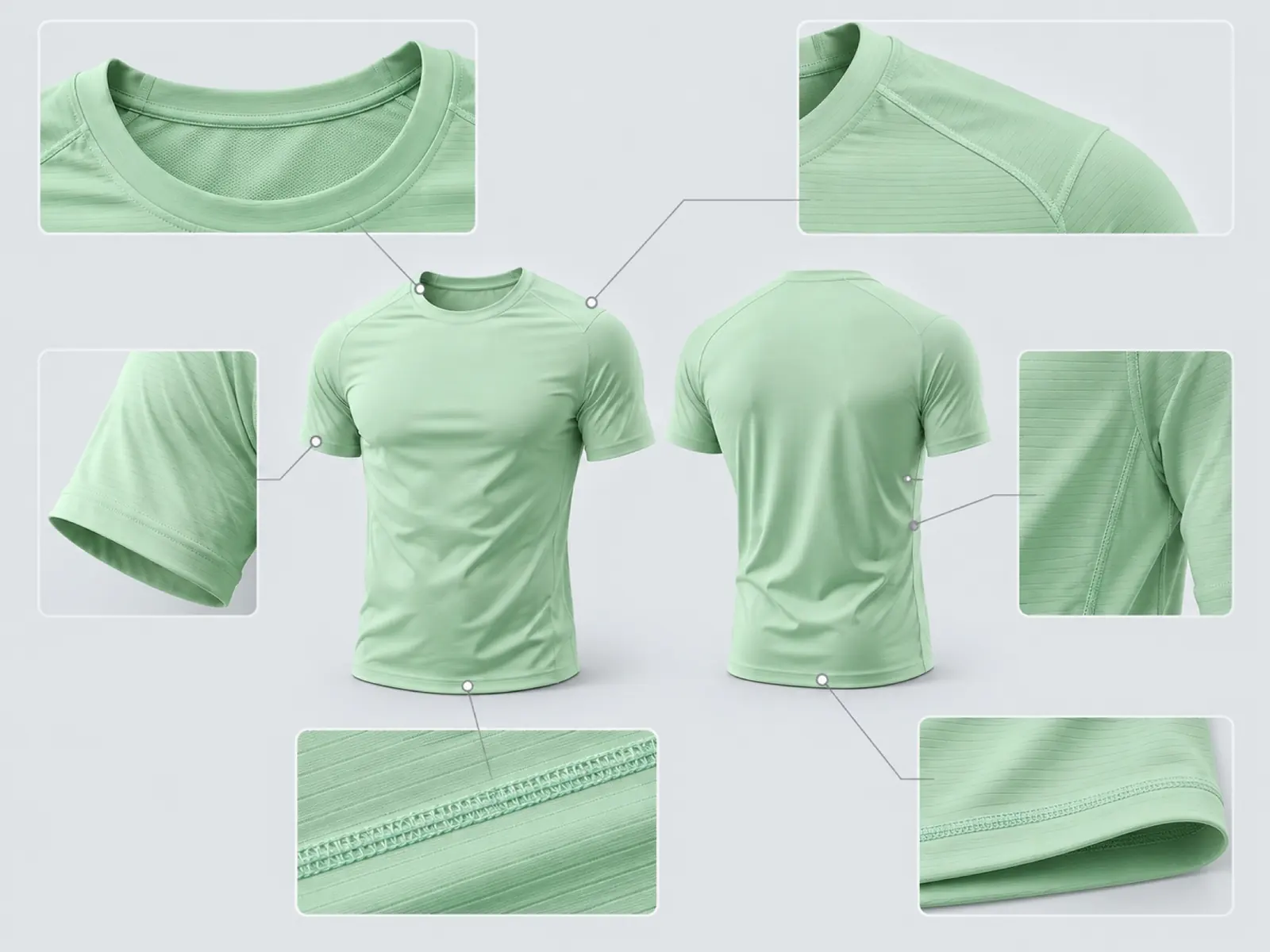 Top anatomy diagram — RUIXING Sportswear