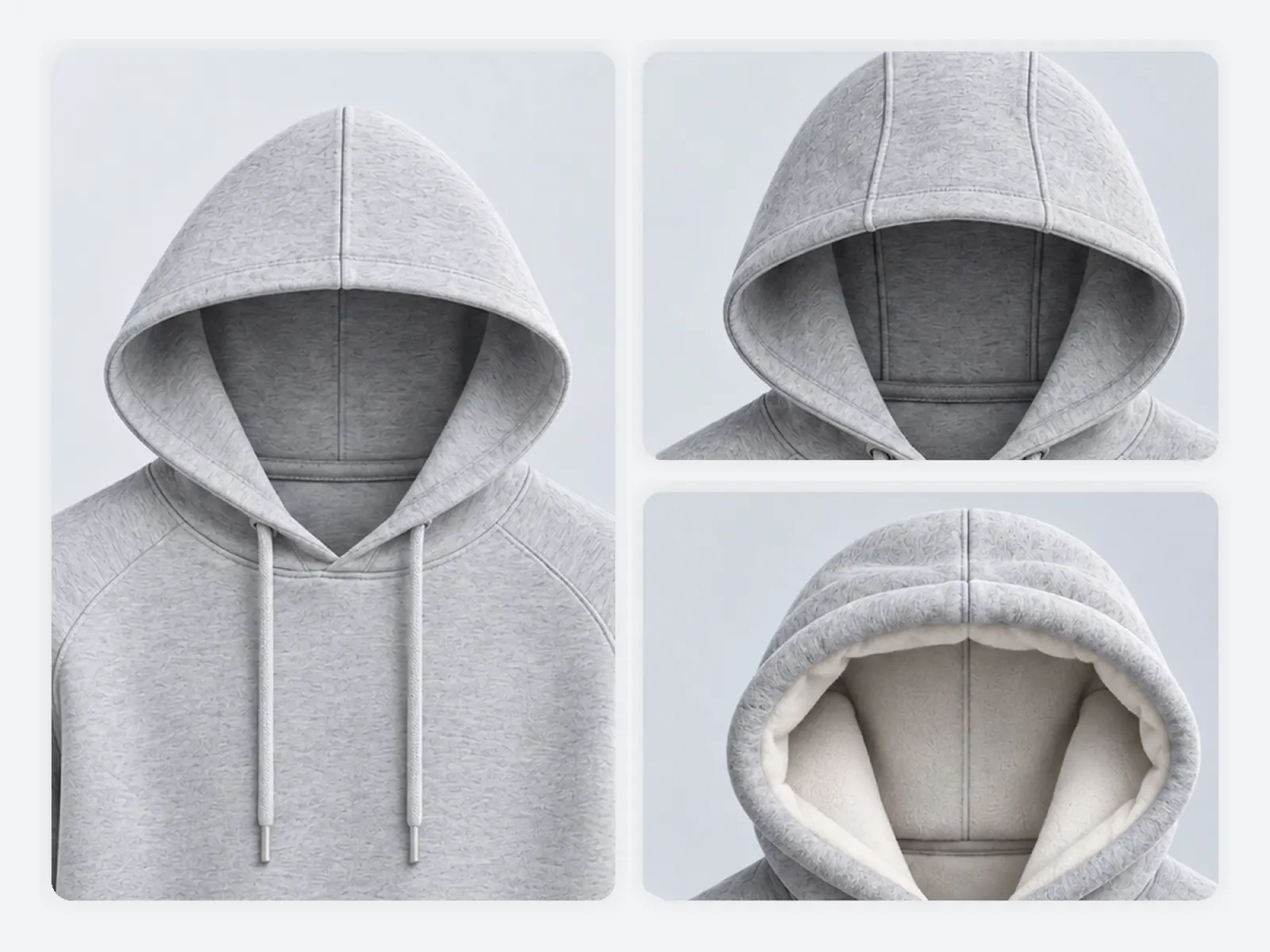 Hood types side by side — RUIXING Sportswear
