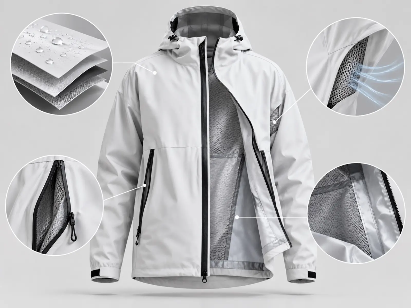 Jacket layer cutaway — RUIXING Sportswear
