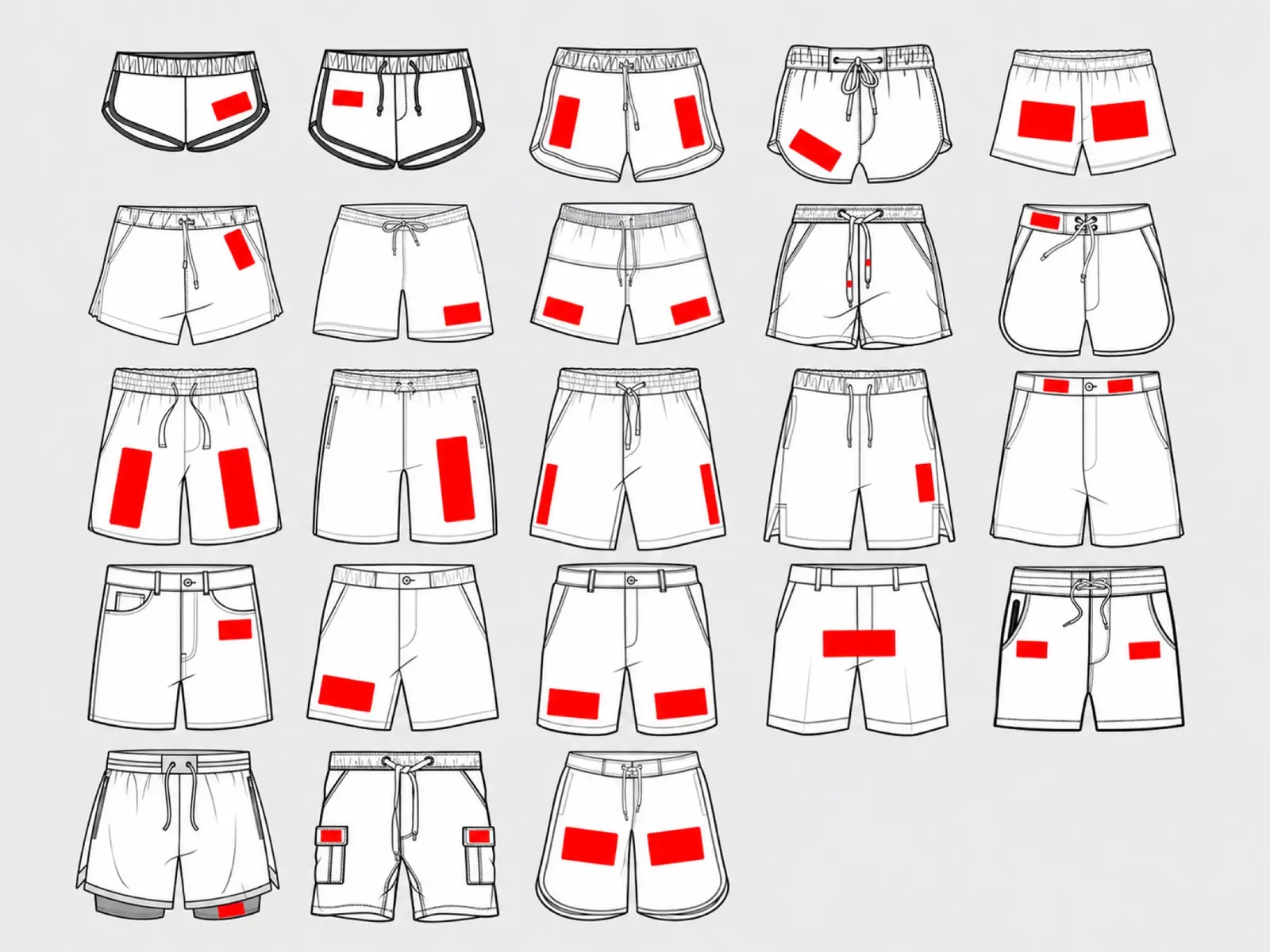 Shorts branding detail — RUIXING Sportswear