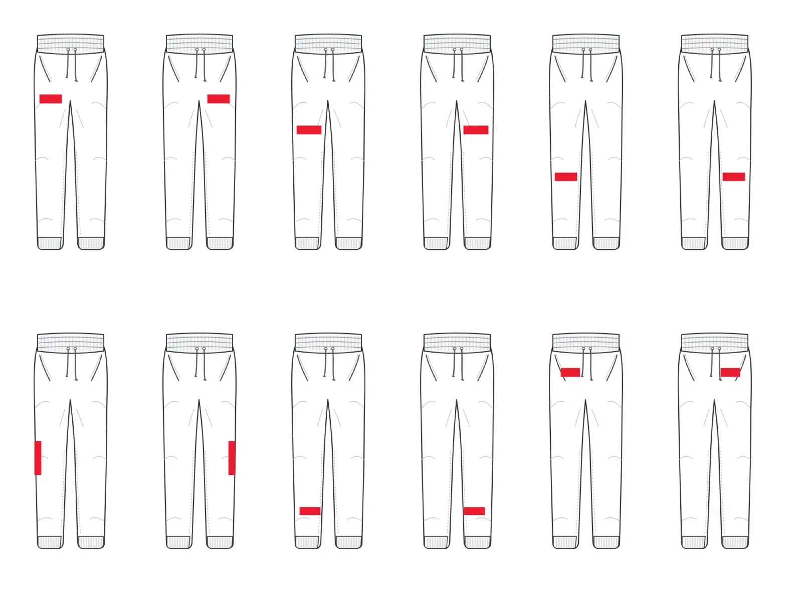 Pants branding detail — RUIXING Sportswear