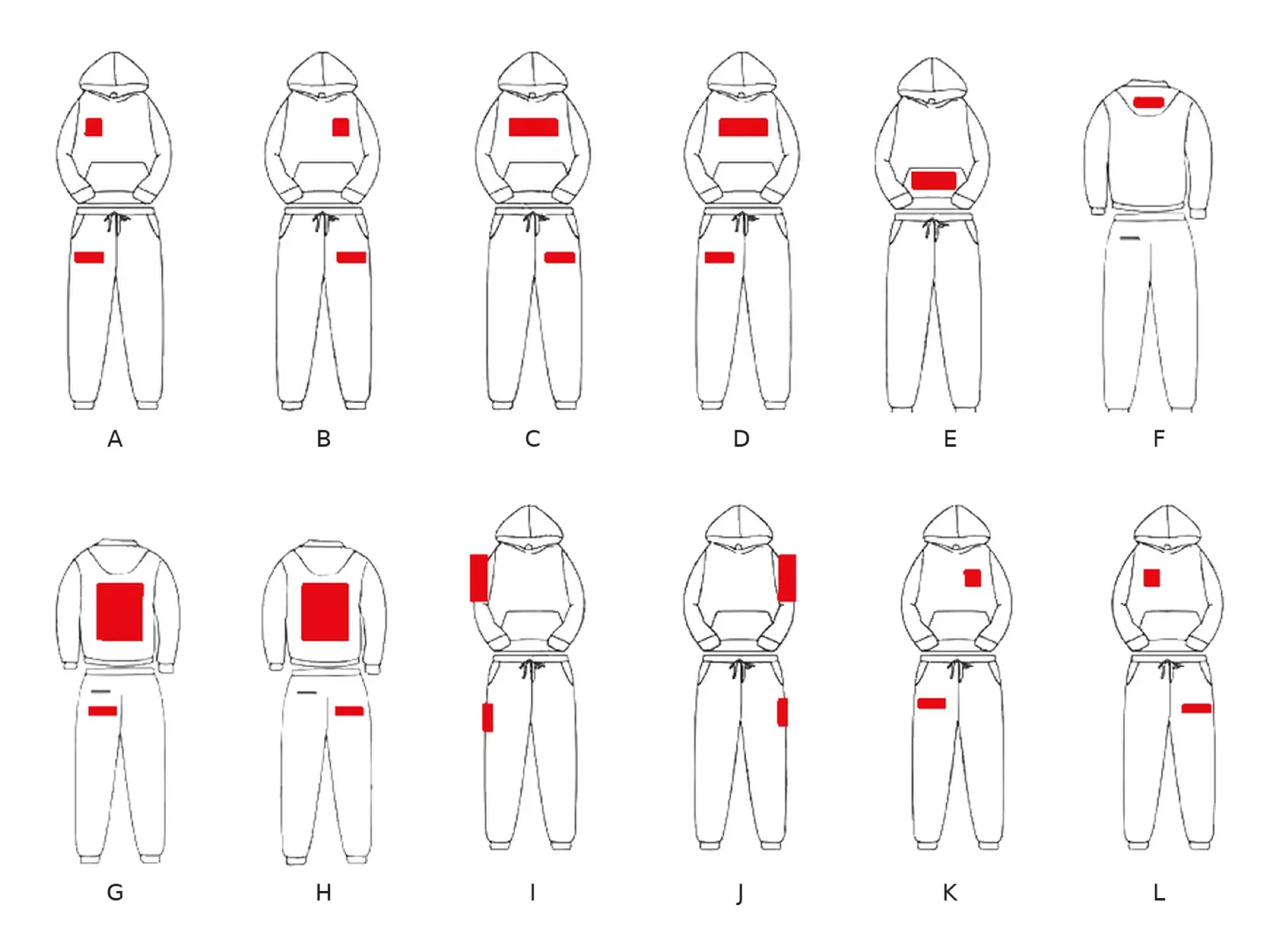 Set branding detail — RUIXING Sportswear