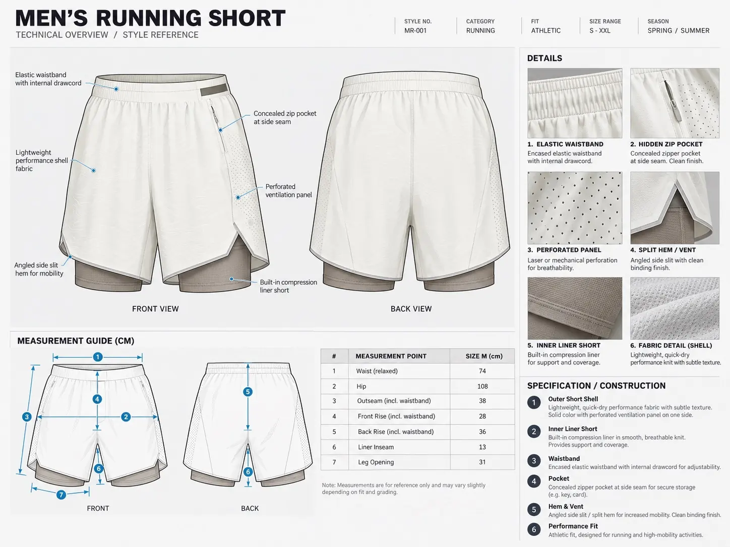 Reference garment — RUIXING Sportswear