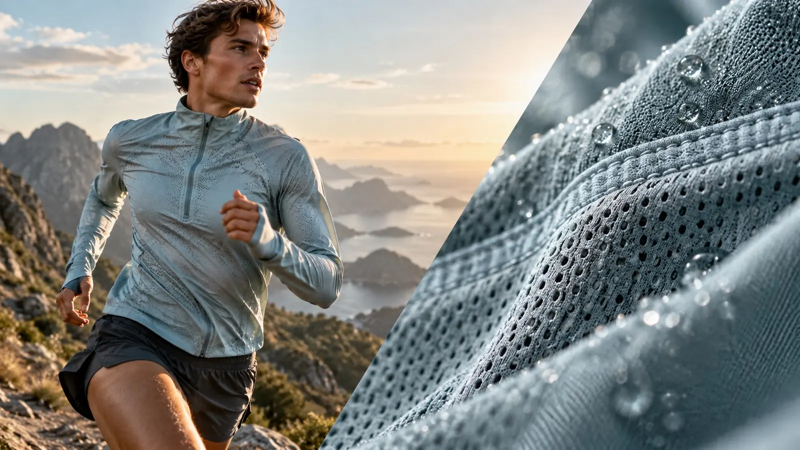 Sport scene & fabric macro — RUIXING Sportswear
