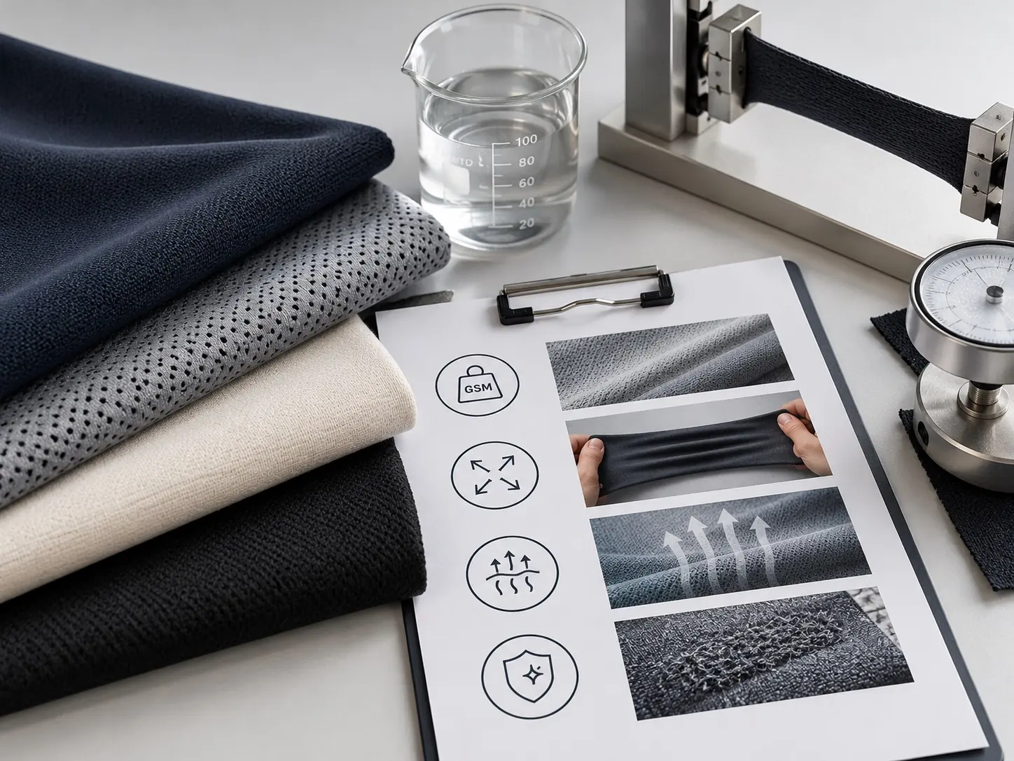 Fabric spec & test record — RUIXING Sportswear
