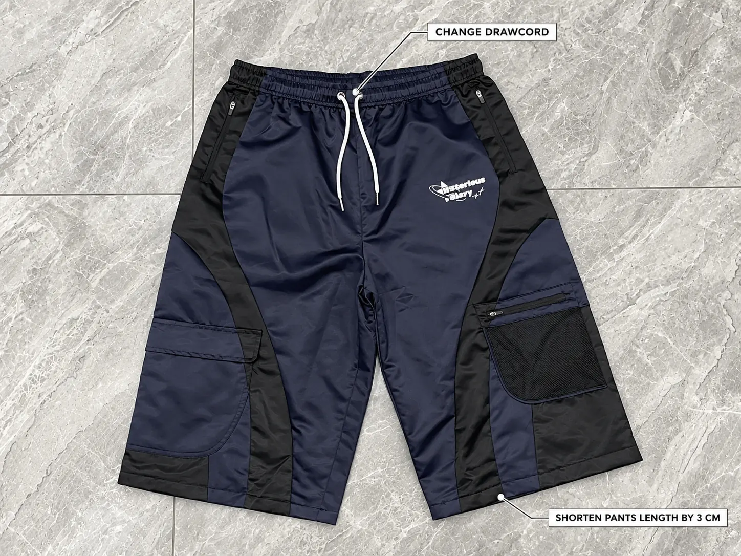 Sample comments marked directly on the garment for the next revision.