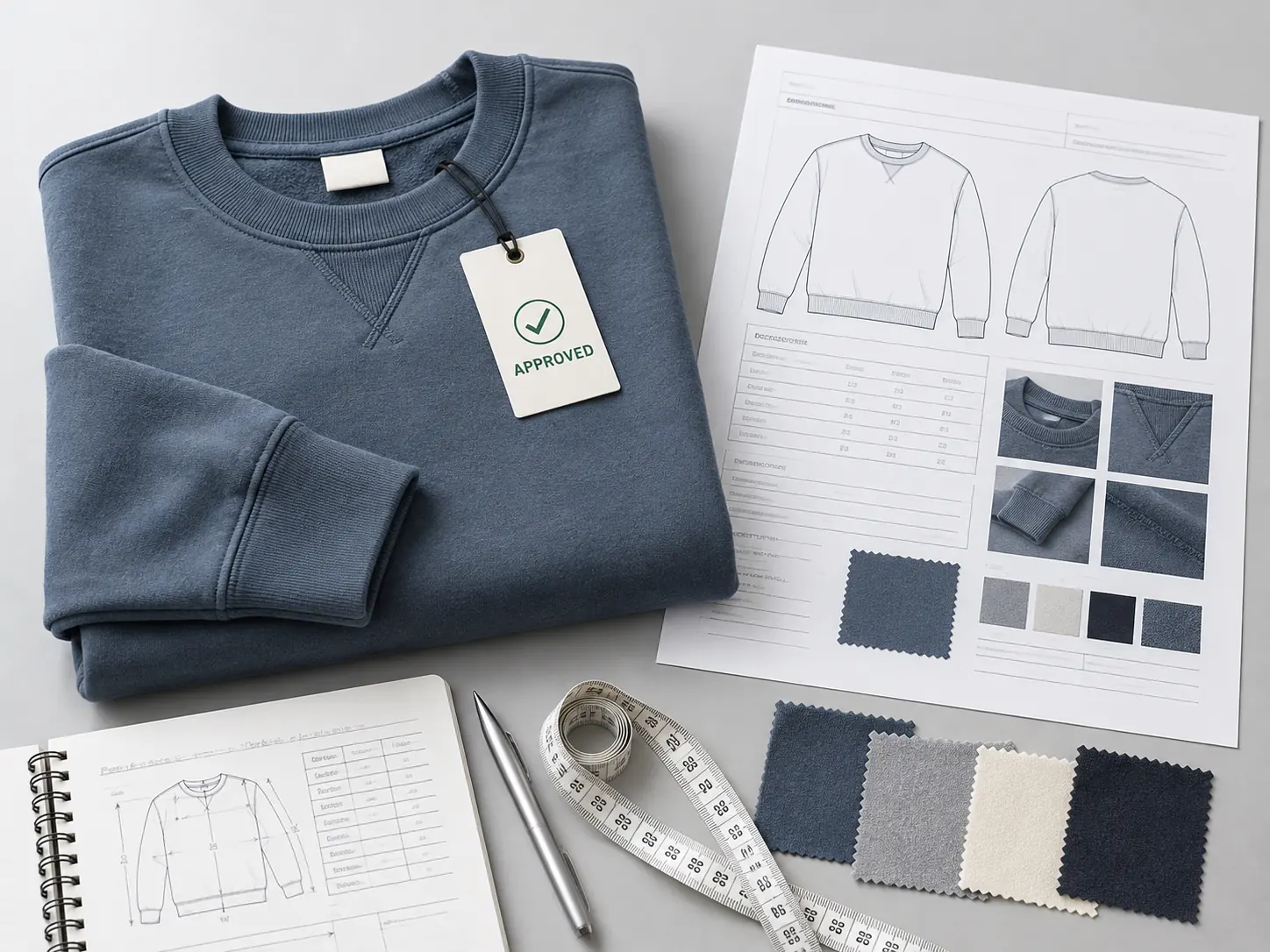 Sealed sample & spec record — RUIXING Sportswear