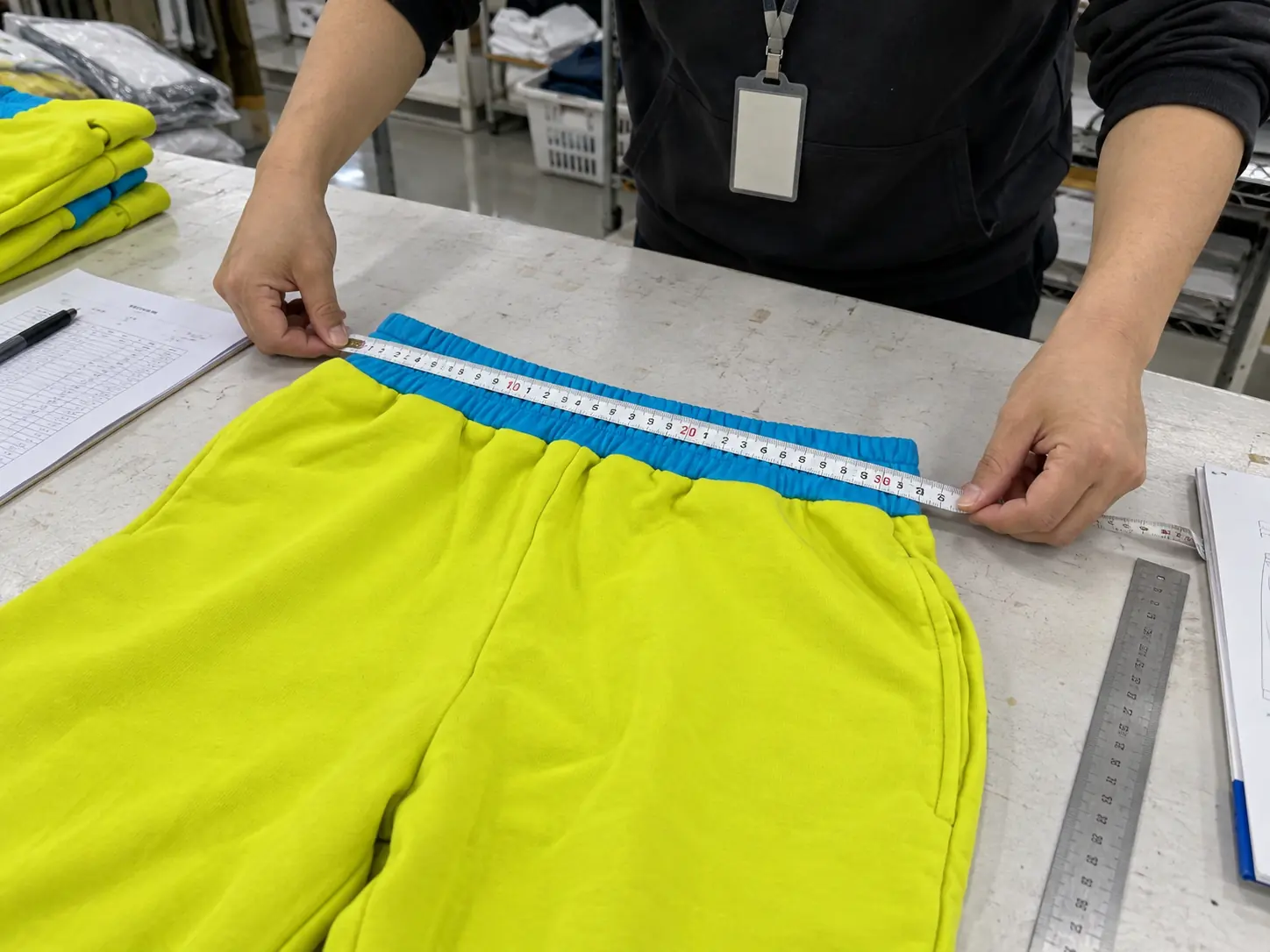 Sewing detail & measuring — RUIXING Sportswear